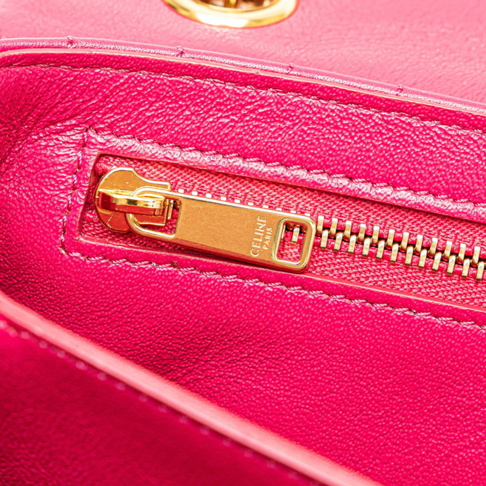 CELINE Pink Leather Shoulder Bag - Picture 7 of 11